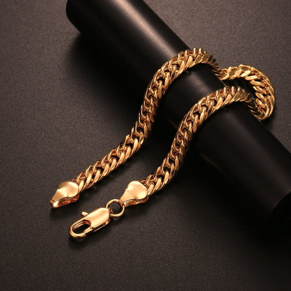 Beautiful 8" Miami Cuban Link Bracelet 6mm Wide 18K Rose Gold - Picture 4 of 5